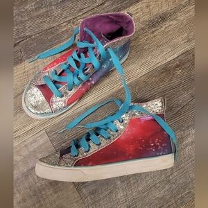 Airspeed Shoes Kids 3 Sneakers Skate Galaxy Glitter Pink Purple Active High Tops